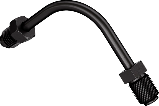 Goodridge Universal Black 90° Bend AN3 Brake Line Fitting Adapter For Harley