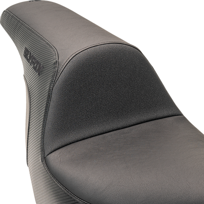 Slyfox Lowrider Smooth Carbon Fiber Seat fits 2018-2025 Harley Softail FXLR FLSB