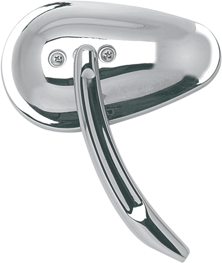 Drag Specialties Chrome Teardrop Left Hand Side Screw in Motorcycle Mirror