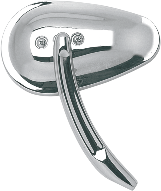 Drag Specialties Chrome Teardrop Left Hand Side Screw in Motorcycle Mirror