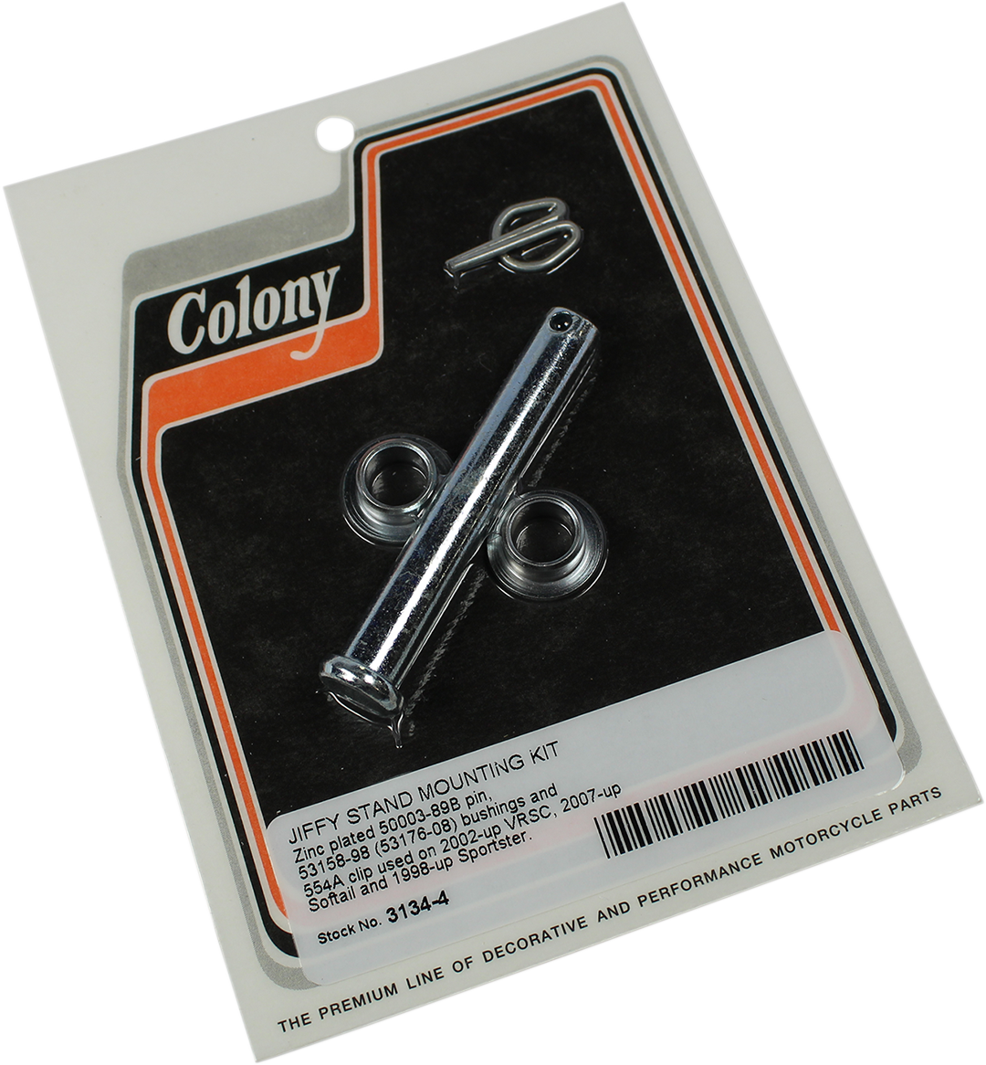 Colony Jiffy Kickstand Mounting Kit for 1998-2022 Harley V-Rod Softail Sportster
