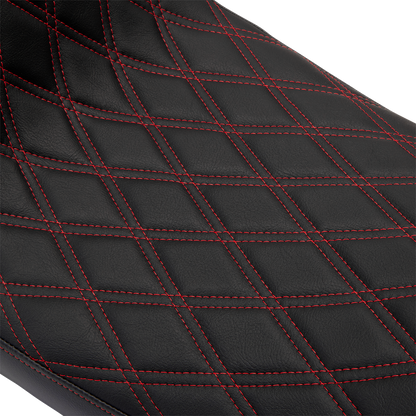 Drag Specialties Performance Predator II Red Stitch Seat 2008-24 Harley Touring