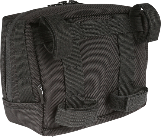 Thrashin Black Molle Webbing Motorcycle Front Handlebar Rear Sissybar Bag Plus