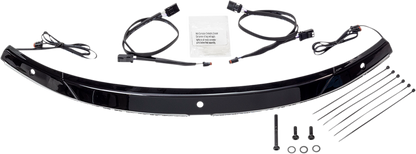 Ciro Black Front Fairing Windshield LED Trim for 2014-2023 Harley Touring FLHX