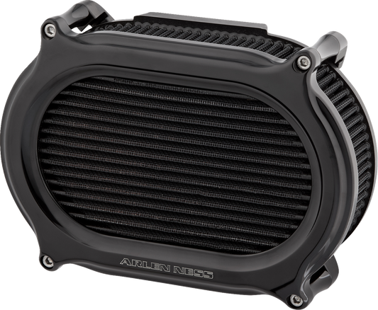 Arlen Ness Stage II Black Oval Air Filter Cleaner Kit 2017-2024 Harley Davidson