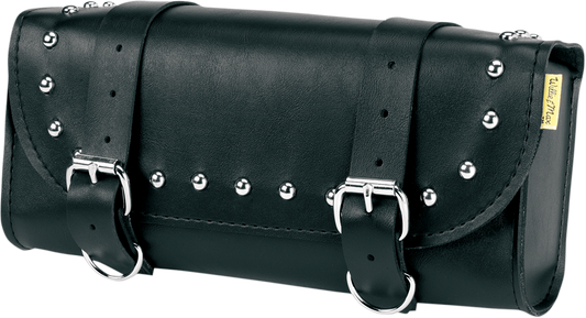 Willie & Max Black Studded Ranger Synthetic Leather Front Fork Buckle Tool Pouch