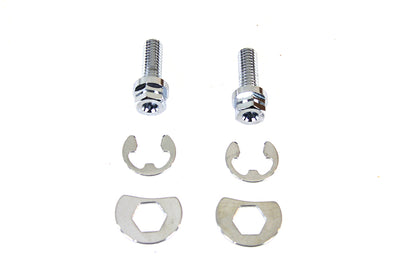 Colony Chrome Exhaust Pipe Locking Bolt Mount Kit for 1966-84 Harley Shovelhead