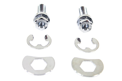 Colony Chrome Exhaust Pipe Locking Bolt Mount Kit for 1966-84 Harley Shovelhead