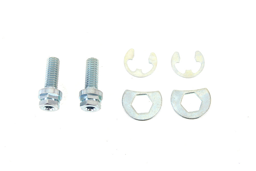 Colony Zinc Exhaust Pipe Locking Bolt Mount Kit for 1966-84 Harley Shovelhead