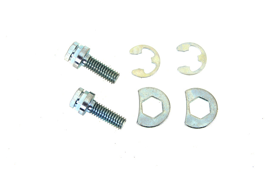 Colony Zinc Exhaust Pipe Locking Bolt Mount Kit for 1966-84 Harley Shovelhead