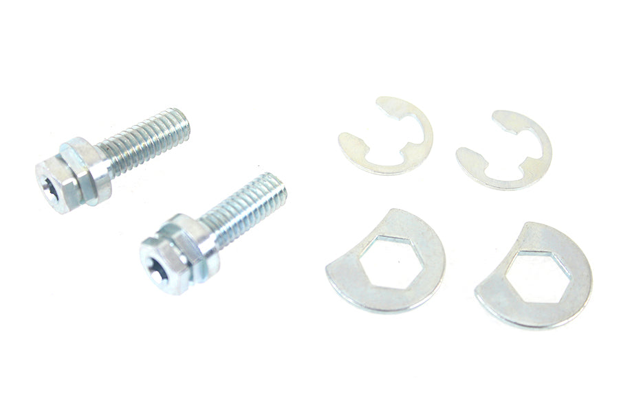 Colony Zinc Exhaust Pipe Locking Bolt Mount Kit for 1966-84 Harley Shovelhead