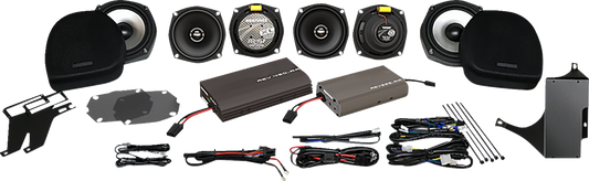 Wild Boar Rear Cut In Saddlebag Lid Speaker Amp Kit 2014-2023 Harley Touring