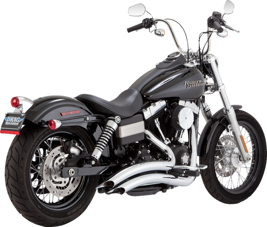 Vance & Hines Big Radius 2-2 Chrome PCX Exhaust System for 06-09 Harley Dyna FXD