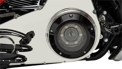 Barnett Scorpion Black Clear Derby Cover fits 2007-2018 Harley Touring Softail