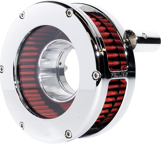 Feuling BA Slim Clear Chrome Air Filter Kit fits 2008-17 Harley Touring Softail
