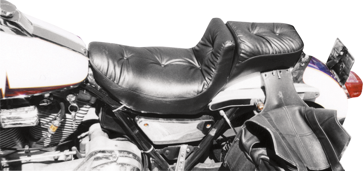 Mustang Regal Duke Pillow 2- Up Motorcycle Seat fits 1982-2000 Harley FXR FXL