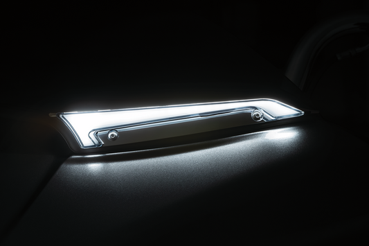 Kuryakyn Tracer LED Chrome Windshield Trim Lights for 2015-23 Harley Road Glide