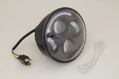 Vtwin 5.75" LED Halo Ring Projector Headlight Kit for Harley Davidson