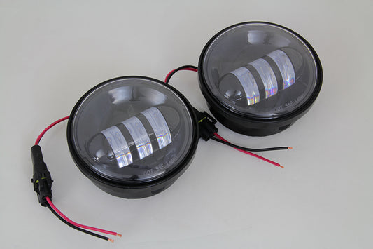 VTwin 4-1/2" LED Spot Light Kit for 1980-2017 Harley Davidson Touring Models
