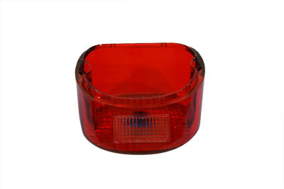 Vtwin Laydown Blue Dot Rear Taillight Lens for 1979-1998 Harley Touring Models