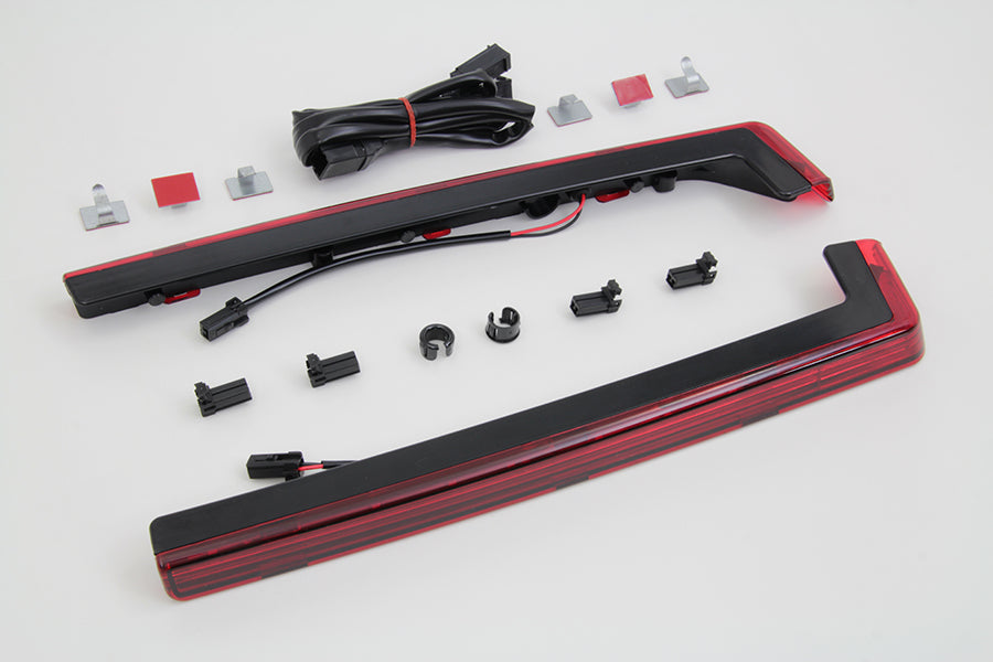 VTwin Aurora Tour-Pak Red Accent Light Kit 2006-2013 Harley Touring FLHT FLHTCU