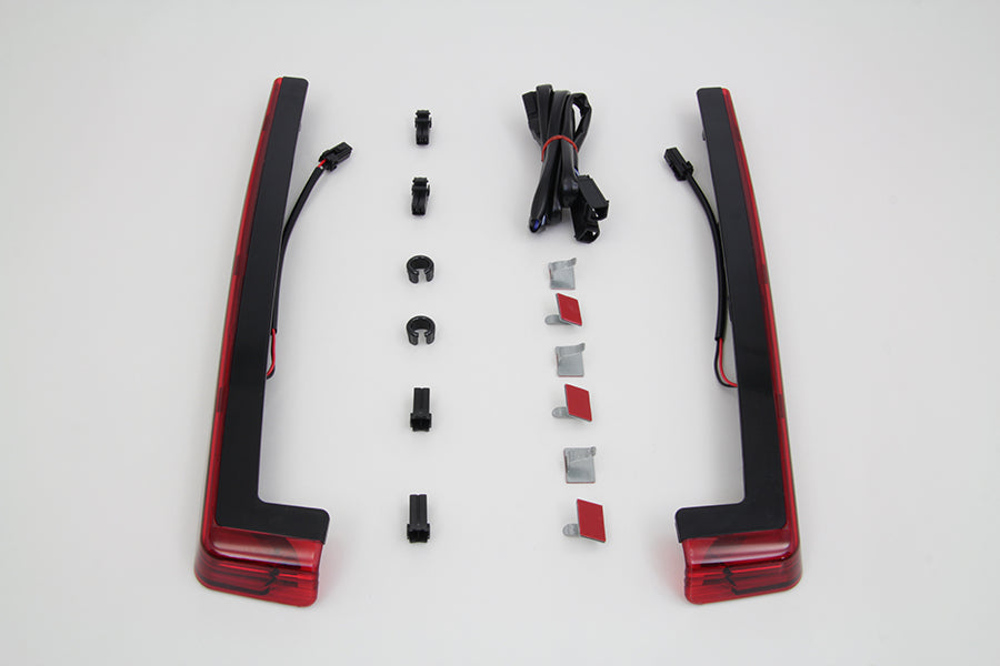 VTwin Aurora Tour-Pak Red Accent Light Kit 2006-2013 Harley Touring FLHT FLHTCU