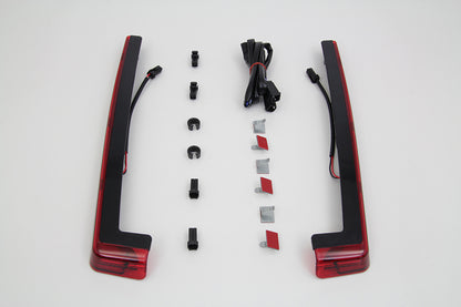VTwin Aurora Tour-Pak Red Accent Light Kit 2006-2013 Harley Touring FLHT FLHTCU