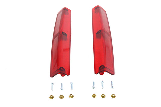 VTwin Red Tour Pak Side Marker Lens Set fits 1979-2005 Harley Electra Glide FLHT