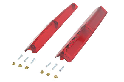 VTwin Red Tour Pak Side Marker Lens Set fits 1979-2005 Harley Electra Glide FLHT