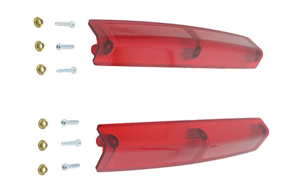 VTwin Red Tour Pak Side Marker Lens Set fits 1979-2005 Harley Electra Glide FLHT
