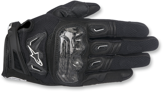 Alpinestars Mens Leather SMK-2 Black v2 Motorcycle Riding Street Racing Gloves