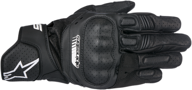 Alpinestars Mens Pair Black SP5 Leather Motorcycle Riding Street Racing Gloves