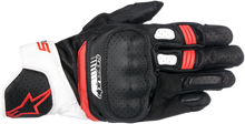 Alpinestars Mens Pair Black Red White SP5 Motorcycle Riding Street Racing Gloves