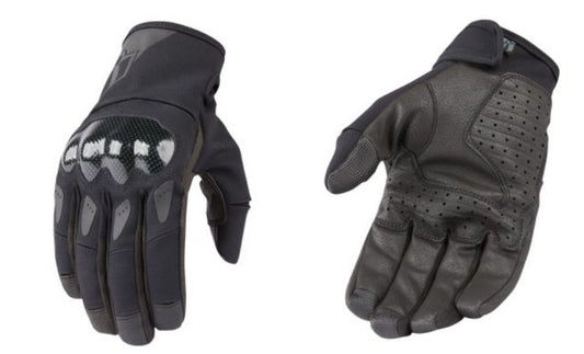 Icon Stormhawk Mens Pair Black Motorcycle Riding Street Racing Gloves