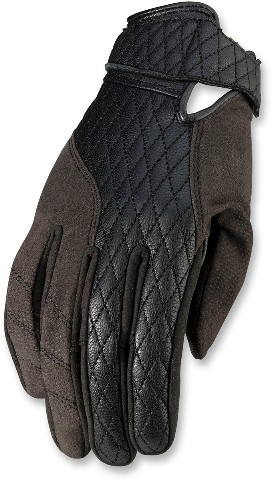 Z1R Womens Black Leather Bolt Short Cuff Motorcycle Riding Street Racing Gloves