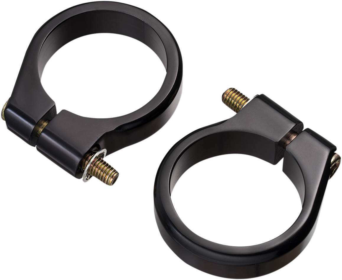 Joker Machine Black 49mm Motorcycle Front Fork Tube Turn Signal Clamps Harley