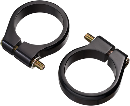 Joker Machine Black 49mm Motorcycle Front Fork Tube Turn Signal Clamps Harley