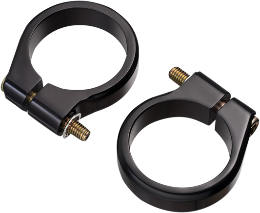 Joker Machine Black 49mm Motorcycle Front Fork Tube Turn Signal Clamps Harley