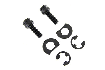 Colony Black Exhaust Pipe Locking Bolt Mount Kit for 1966-84 Harley Shovelhead