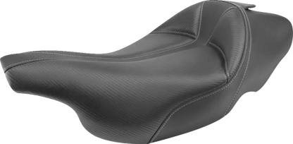 Saddlemen Dominator Gray Stitch Solo Seat fits 1997-07 Harley Road Electra Glide