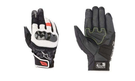 Alpinestars SMX-Z Mens Black White Red Motorcycle Riding Street Racing Gloves