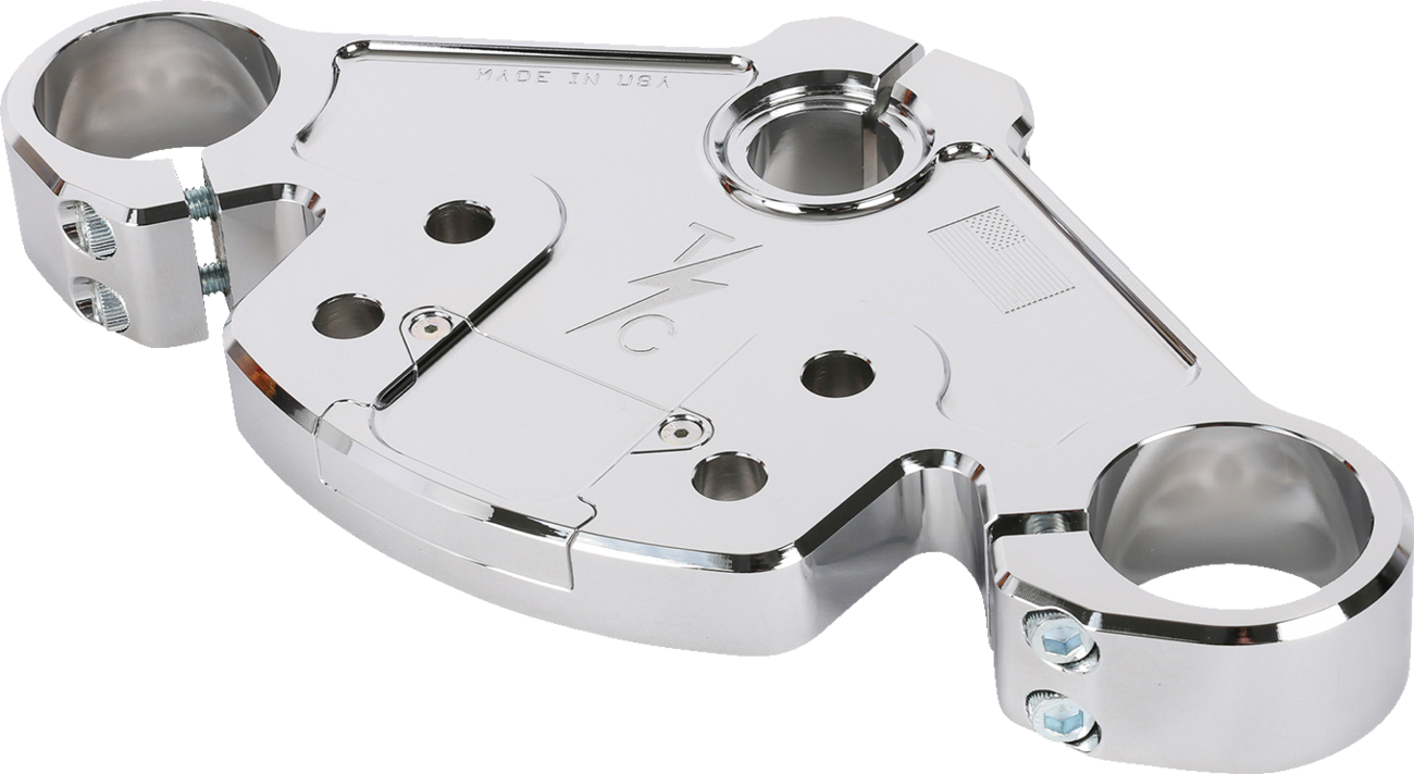 Thrashin Supply Chrome Top Triple Tree for 2024 Harley Road Glide TSC-2921-3