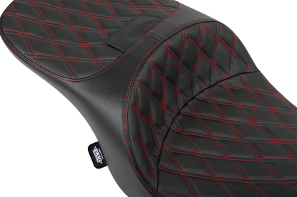 Drag Specialties Freedom Forward Red Diamond Seat fits 2023-2025 Harley Touring