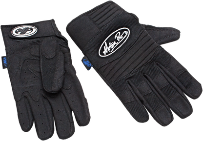Motion Pro Pair Black Long Cuff Textile Motorcycle Riding Street Gloves