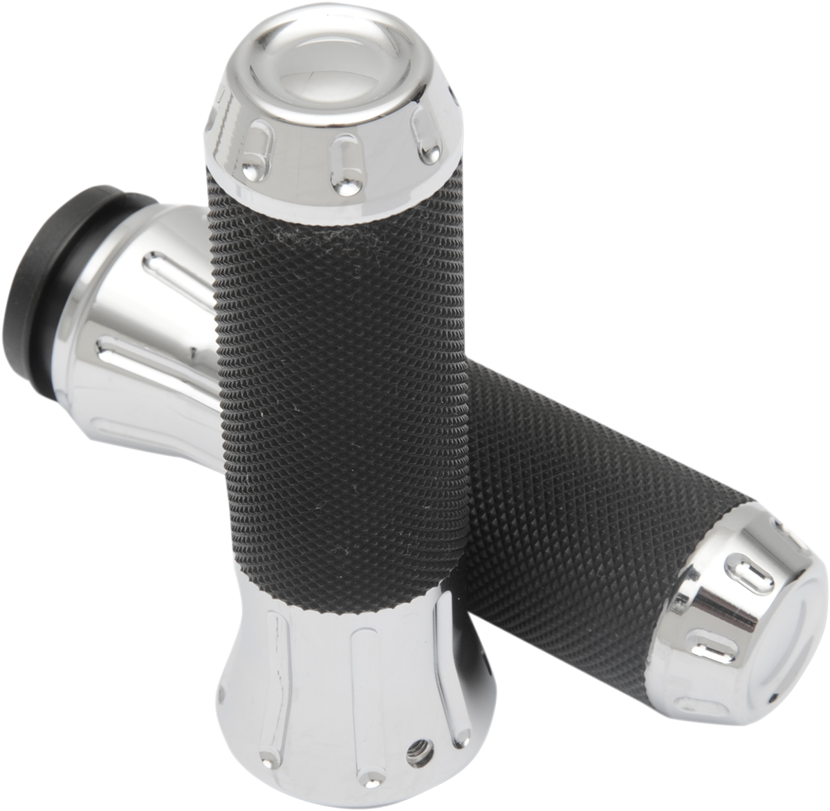 Drag Specialties Chrome TBW 1" Motorcycle Grips 2008-2024 Harley Touring FLHX