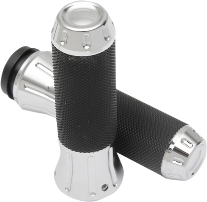 Drag Specialties Chrome TBW 1" Motorcycle Grips 2008-2025 Harley Touring FLHX