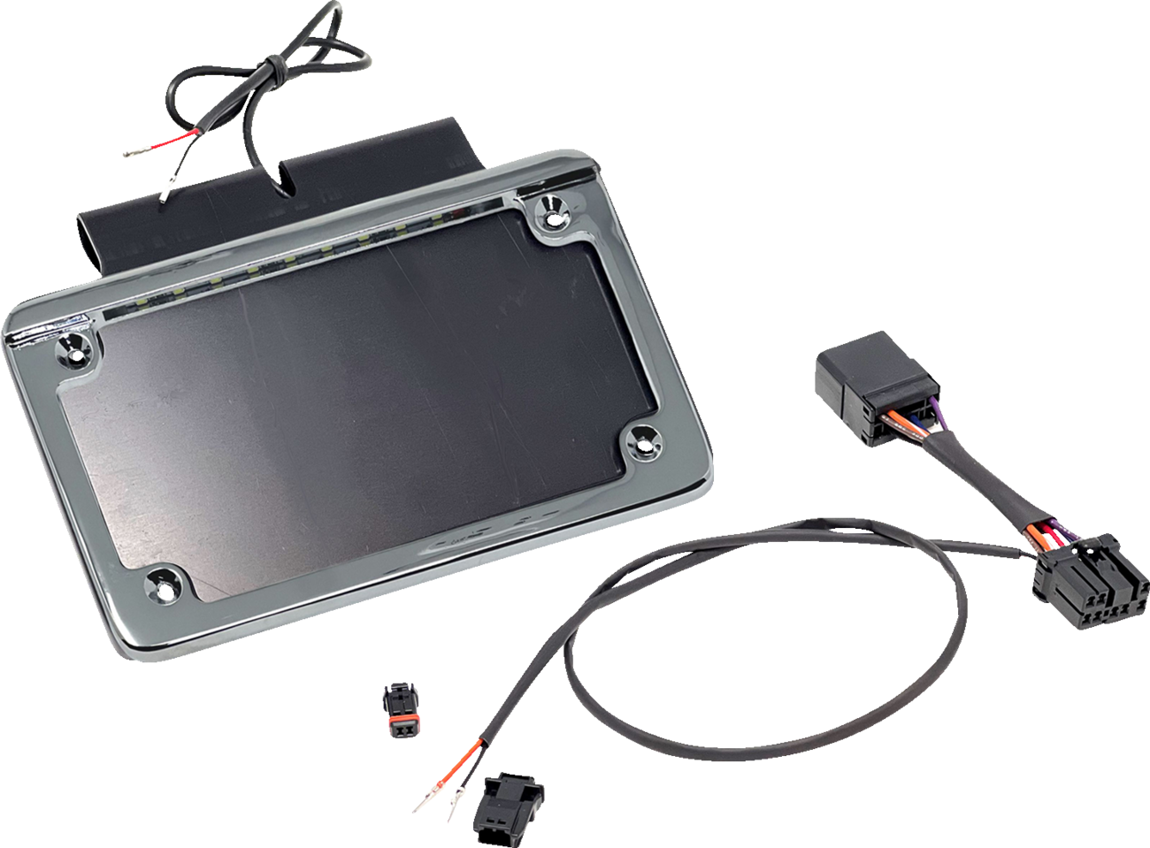 Namz Saddlebag Illuminated License Plate Frame Holder fits 97-13 Harley Touring