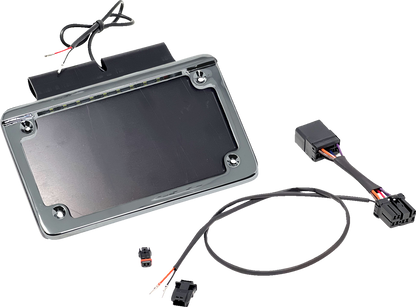 Namz Saddlebag Illuminated License Plate Frame Holder fits 97-13 Harley Touring
