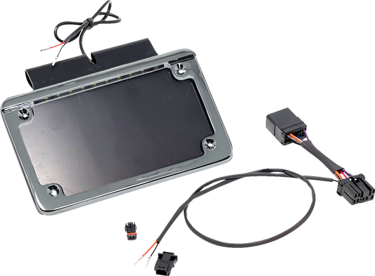 Namz Saddlebag Illuminated License Plate Frame Holder fits 97-13 Harley Touring