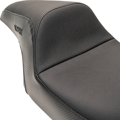 Slyfox Smooth Carbon Fiber Seat fits 2008-2024 Harley Touring FLHX FLTR FLHT